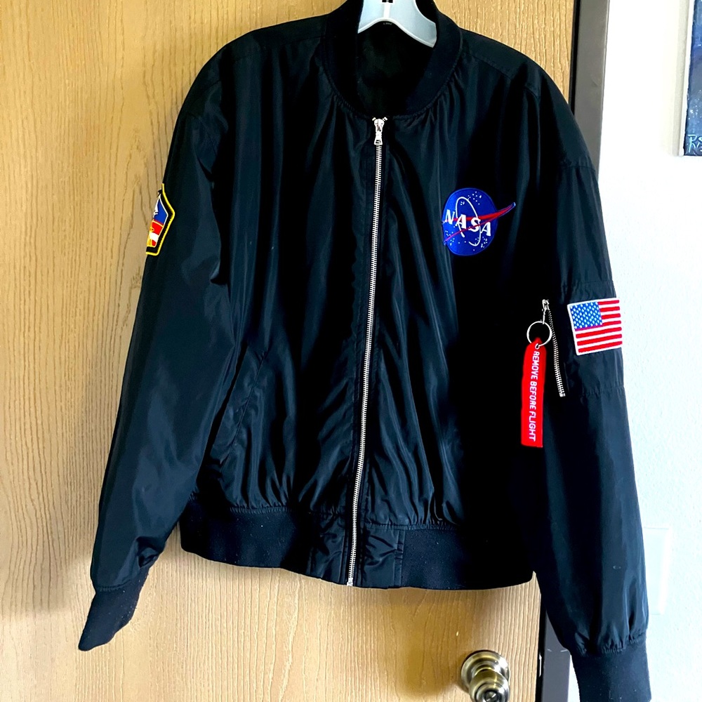 Large black men’s nasa jacket